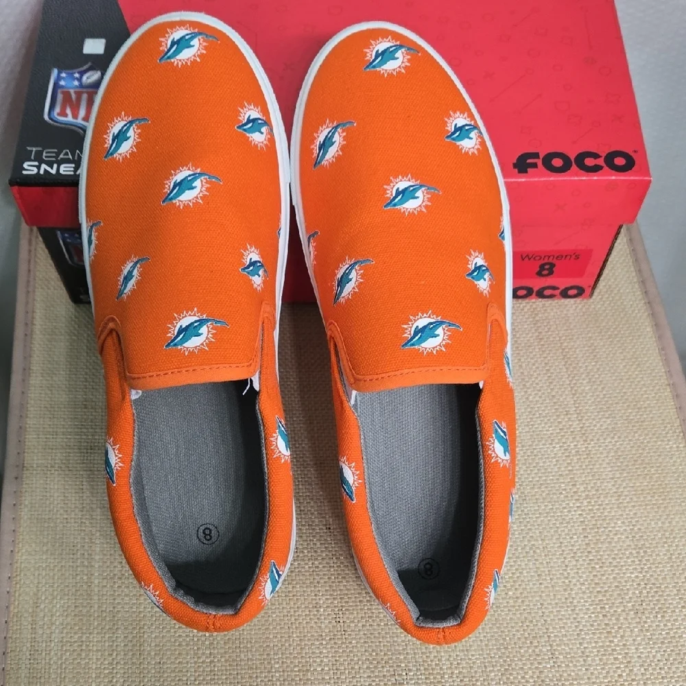 NFL Dolphin Slip-On Sneakers